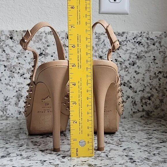 Lola Cruz Slingbacks with spike accent detail EU sz 40 US sz 10 - Picture 11 of 16